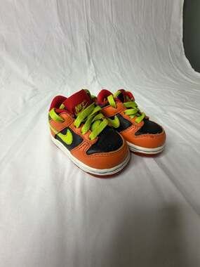 Vintage Nike Dunk Low Toddler Shoes Orange/Black/Neon Green